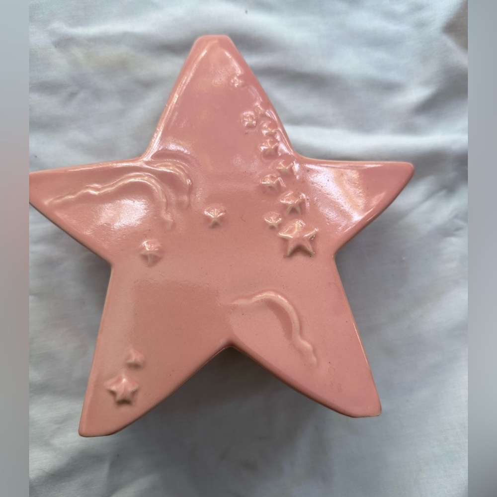 Abingdon Pink Shooting Star Double Vase Made of Vitreous China